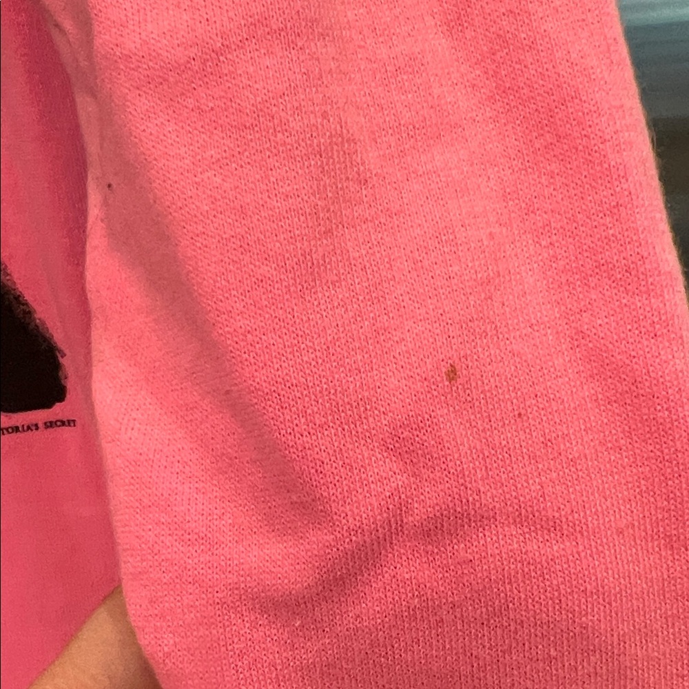Victoria’s Secret PINK Pink Zip Hoodie Jacket with Heart & 86 Graphic RARE - Picture 7 of 8